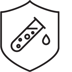 Chemical resistance (to hydrocarbons & other fluids) icon